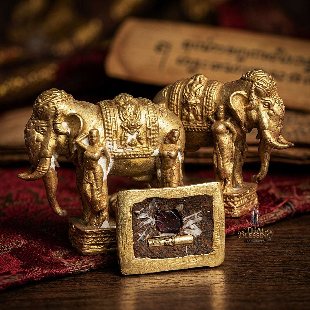 💥 THE MONUMENTAL ESOTERIC MASTERPIECE OF EXTREME LANNAN-ISAN WILD ELEVATION: THE FOUR-MASTER EMPOWERED "PHAYA HATTHI SANGWAS" (ULTRA-LIMITED BRONZE & ANCIENT CHANUAN EDITION, ONLY 269 PIECES WORLDWIDE)! Thai Blessing Co By RURUECHA