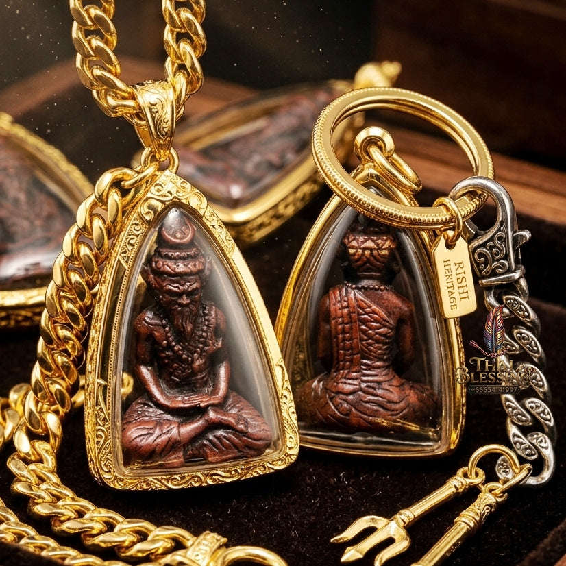 🔥 THE MONUMENTAL ESOTERIC MASTERPIECE OF FIERY ASCETIC WICHA, ALCHEMICAL FLAME-RED SAMRITH & DIVINE WEALTH-PULLING SOVEREIGNTY: RUESI TA FAI Thai Blessing Co By RURUECHA