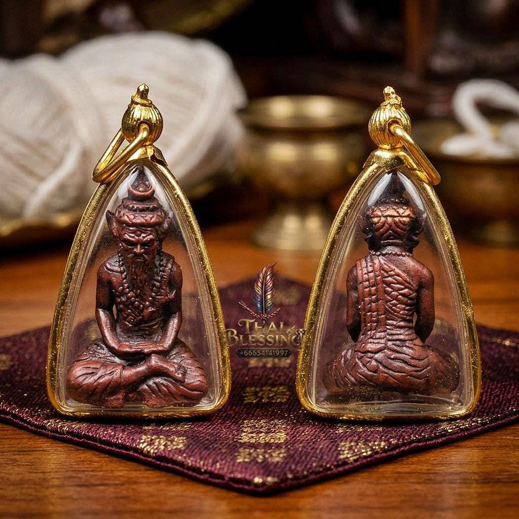 🔥 THE MONUMENTAL ESOTERIC MASTERPIECE OF FIERY ASCETIC WICHA, ALCHEMICAL FLAME-RED SAMRITH & DIVINE WEALTH-PULLING SOVEREIGNTY: RUESI TA FAI Thai Blessing Co By RURUECHA