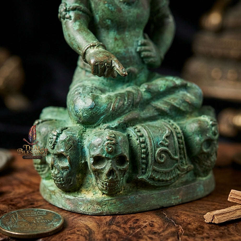 👶 THE MONUMENTAL ESOTERIC MASTERPIECE OF NINE-GHOST NECROMANCY, ALCHEMICAL GREEN-PATINA BRONZE & EXTREME WEALTH SOVEREIGNTY: KUMAN GAO KOT - RUEN 2 GREEN PATINA EDITION Thai Blessing Co By RURUECHA
