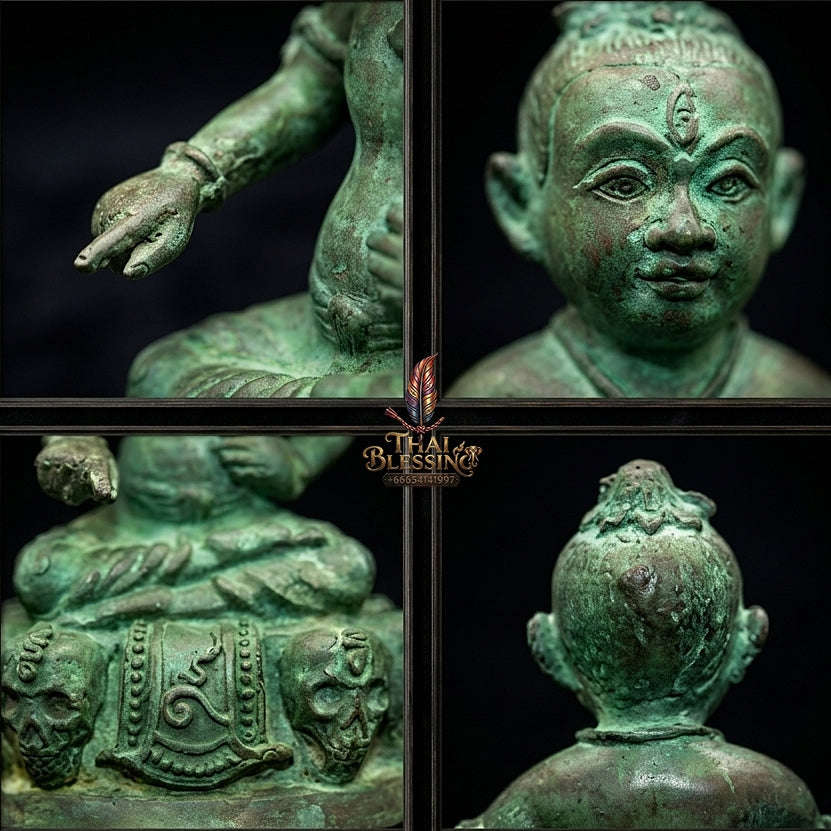 👶 THE MONUMENTAL ESOTERIC MASTERPIECE OF NINE-GHOST NECROMANCY, ALCHEMICAL GREEN-PATINA BRONZE & EXTREME WEALTH SOVEREIGNTY: KUMAN GAO KOT - RUEN 2 GREEN PATINA EDITION Thai Blessing Co By RURUECHA
