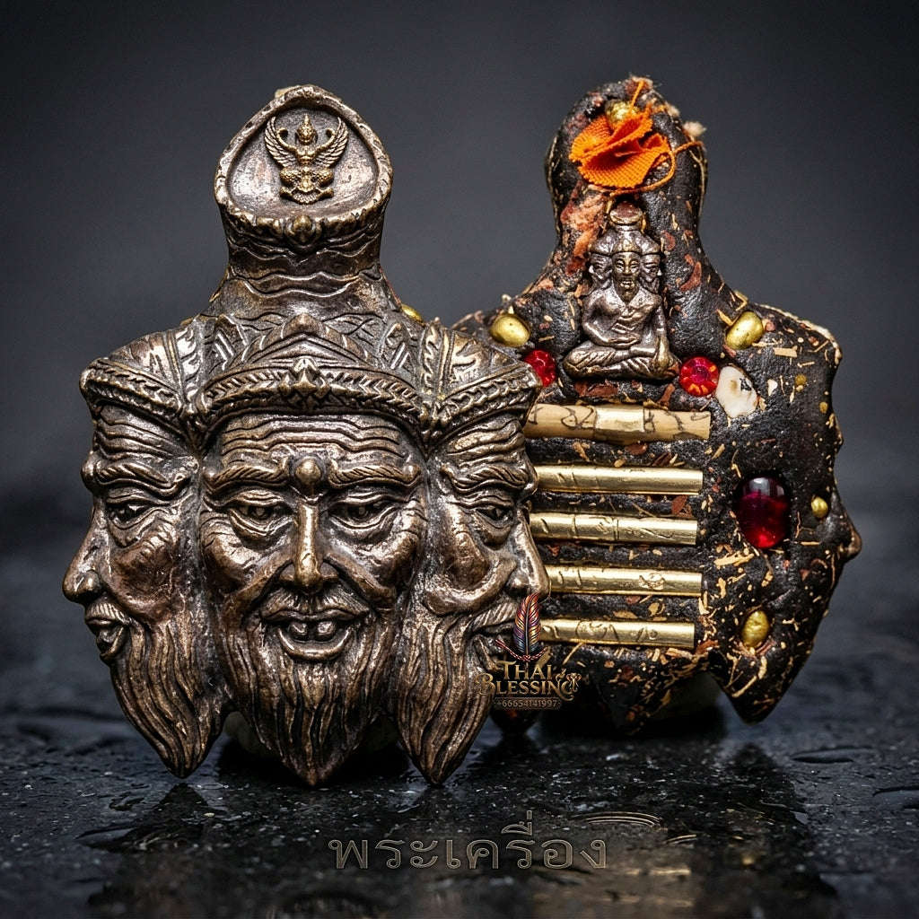 🔥 THE MONUMENTAL KANCHANABURI FOREST MASTERPIECE OF SUPREME BRAHMA-SAGE WISDOM, ALCHEMICAL SAMRITH BRONZE & FORTUNE-ELEVATING SOVEREIGNTY: HNAEN KRU POO RUE SI PHROMMA MET Thai Blessing Co By RURUECHA