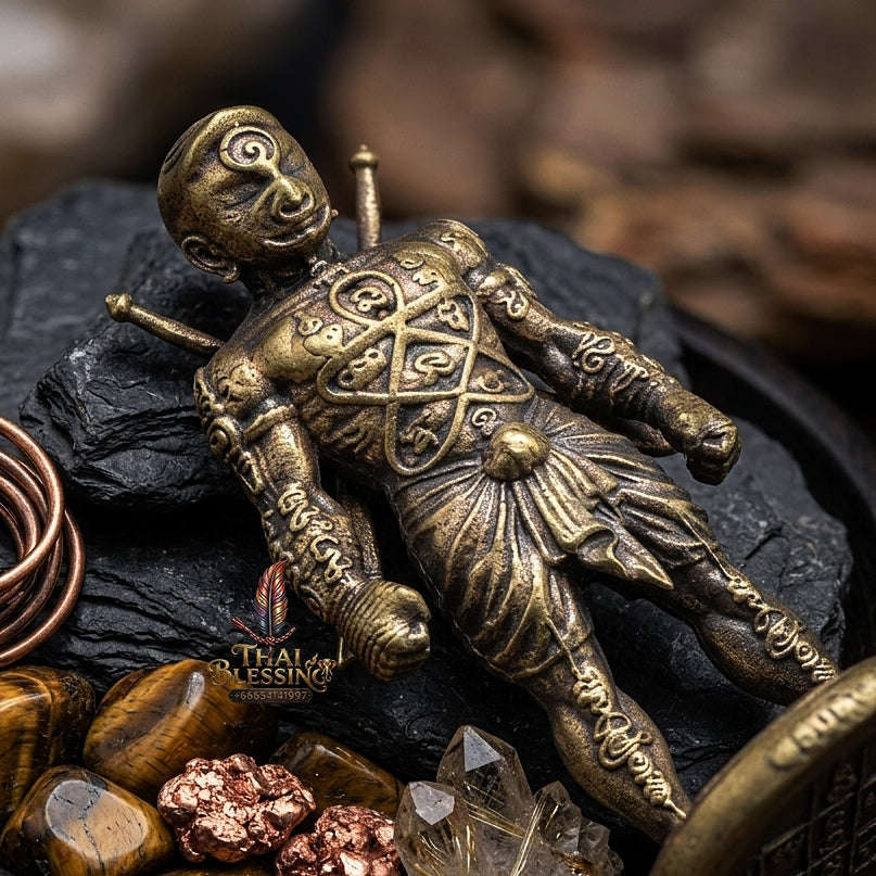 💥 THE MONUMENTAL KANCHANABURI MASTERPIECE OF GUARDIAN GOLEM SORCERY & REFINED BRONZE METALLURGY: THE LUANG PU YEN WAT KAENG SADAO HUN PAYONT KONG RITH (PURE BRONZE EDITION, BE 2569 / 2026)! Thai Blessing Co By RURUECHA