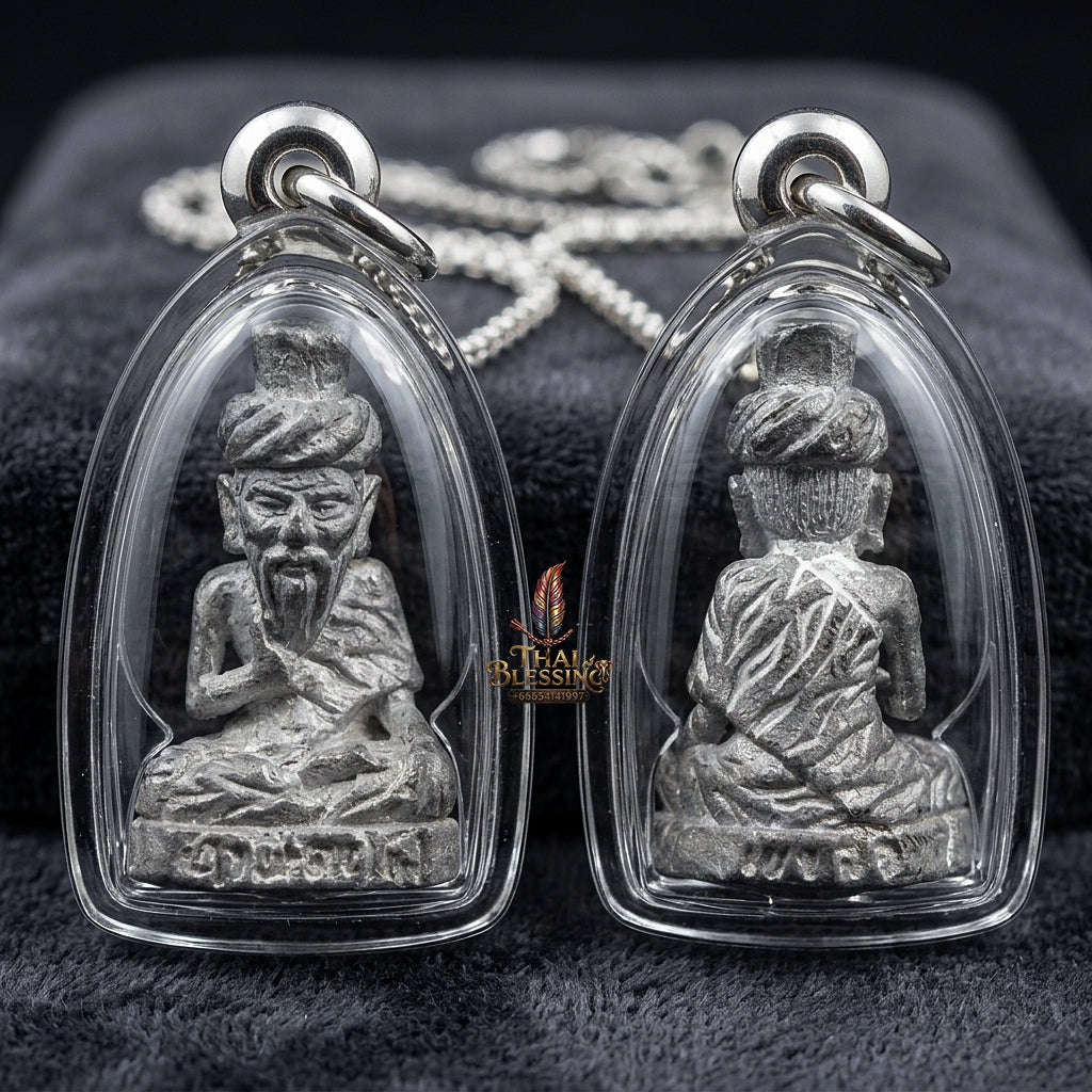 💥 THE MONUMENTAL KHAO AROK MASTERPIECE OF TA-FAI SOVEREIGN AUTHORITY & RARE FISHING-NET LEAD METALLURGY: THE AJAHN PLIAN HATTHAYANON WAT KHAO AROK BOROMAKHRU PHRA RUE-SI TA-FAI (LEAD FISHING-NET EDITION, BE 2561)! Thai Blessing Co By RURUECHA