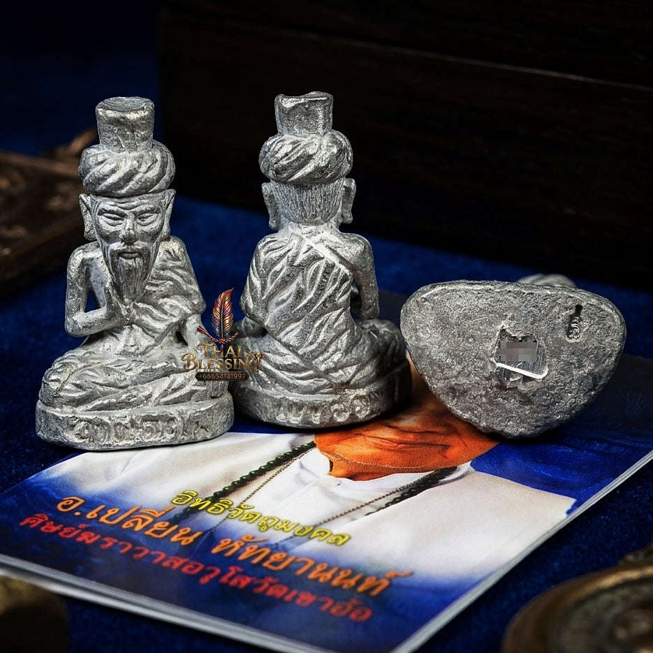 💥 THE MONUMENTAL KHAO AROK MASTERPIECE OF TA-FAI SOVEREIGN AUTHORITY & RARE FISHING-NET LEAD METALLURGY: THE AJAHN PLIAN HATTHAYANON WAT KHAO AROK BOROMAKHRU PHRA RUE-SI TA-FAI (LEAD FISHING-NET EDITION, BE 2561)! Thai Blessing Co By RURUECHA