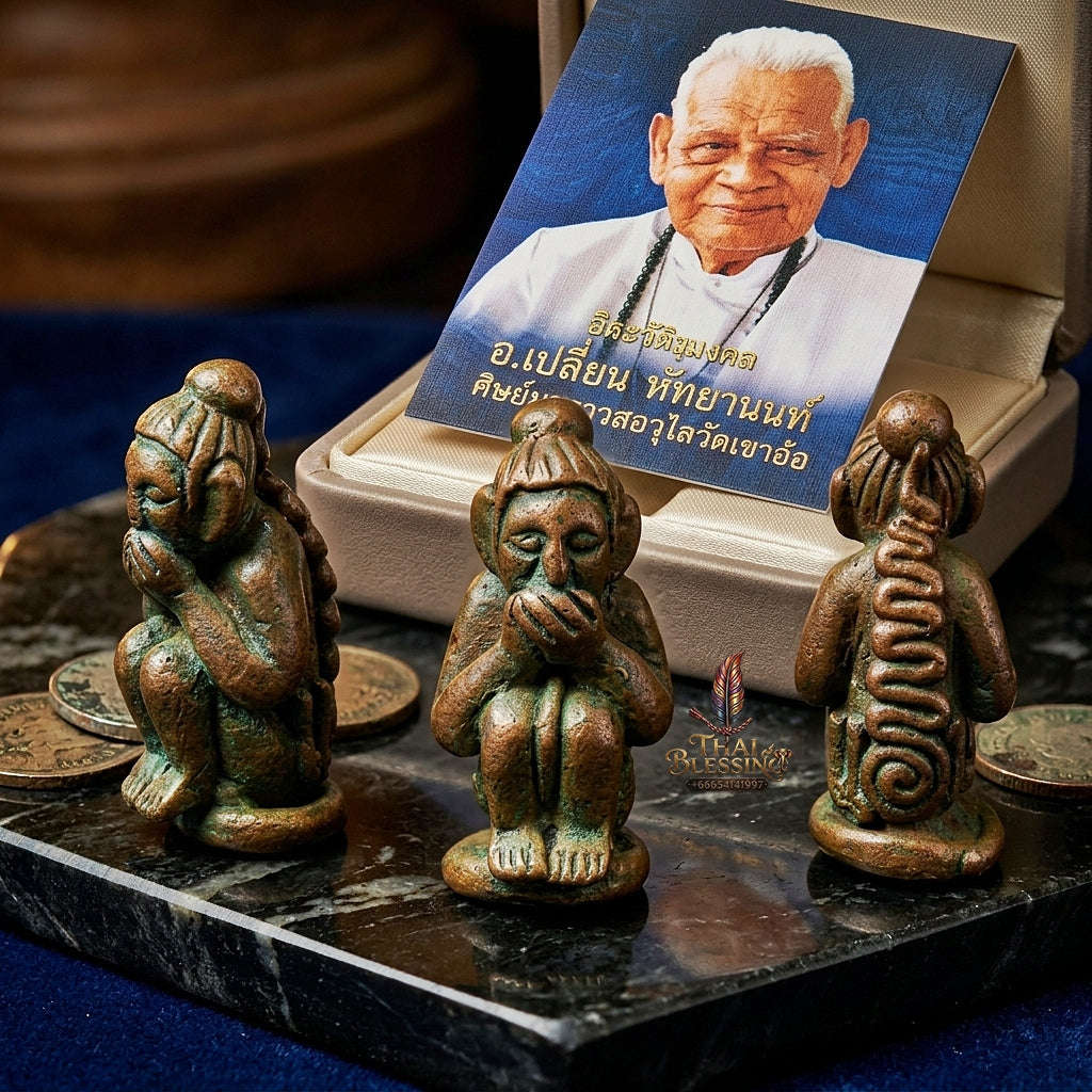💥 THE MONUMENTAL KHAO OR MASTERPIECE OF WOMB-NOURISHED WEALTH & INVULNERABILITY: THE ACHAN PLIAN HATTHAYANON KUMAR DUOD ROK (BUCHA KRU 65 EDITION)! Thai Blessing Co By RURUECHA