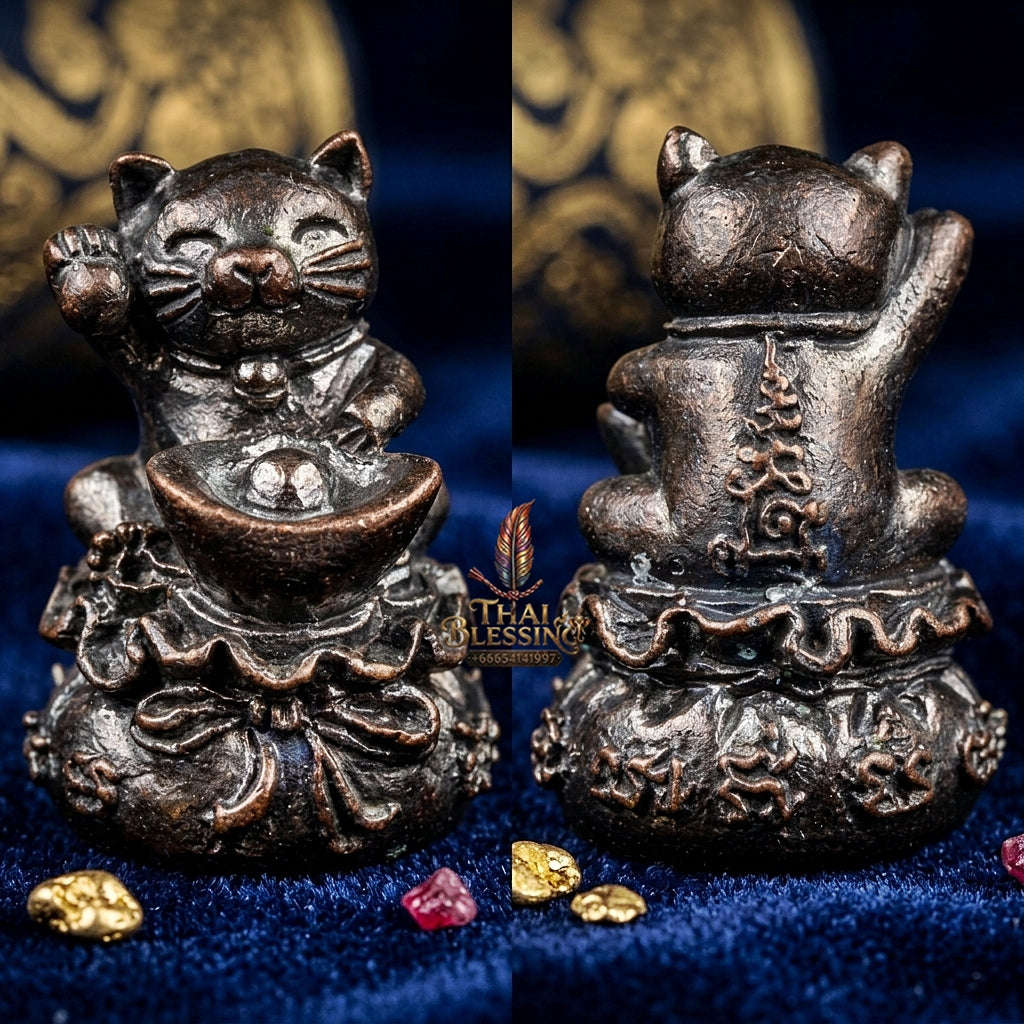 💥 THE MONUMENTAL KHON KAEN ISAN-LINEAGE MASTERPIECE OF WEALTH-BECKONING FELINE ALCHEMY & THE LEGENDARY LUOK GOROK MAEW SPIRIT: MAEW GWAK SAP RIEK LAP Thai Blessing Co By RURUECHA