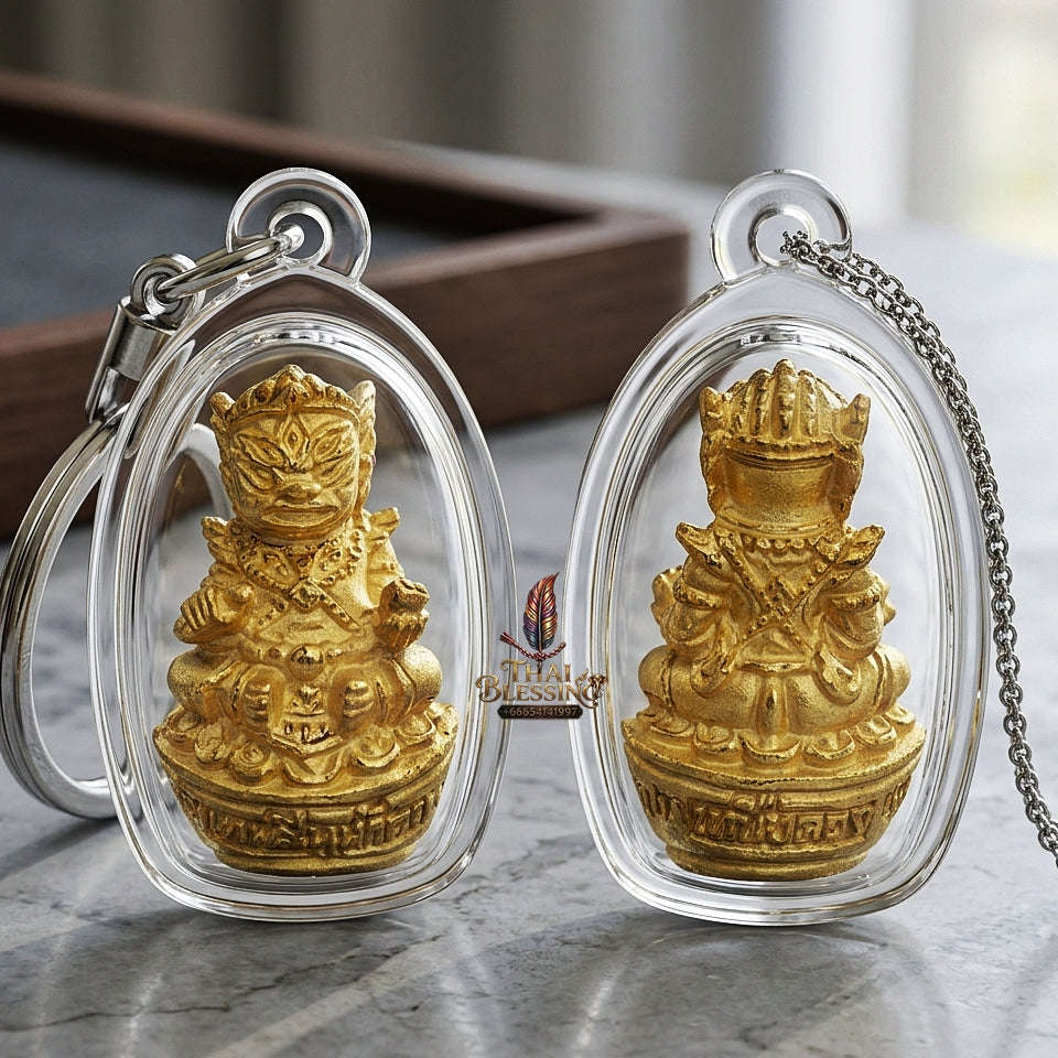 🌟 THE MONUMENTAL LAMPANG FOREST MASTERPIECE OF FIERCE FOUR-EARS FIVE-EYES MYTHOLOGY, 24K GOLD-PLATED SAMRITH BRONZE & BILLIONAIRE WEALTH-PULLING SOVEREIGNTY: SI HOO HA TA Thai Blessing Co By RURUECHA