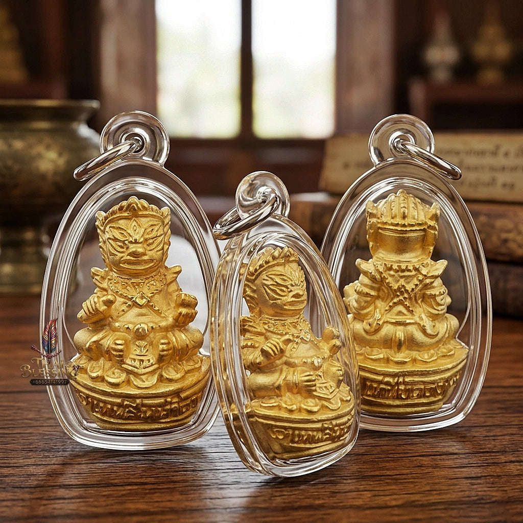 🌟 THE MONUMENTAL LAMPANG FOREST MASTERPIECE OF FIERCE FOUR-EARS FIVE-EYES MYTHOLOGY, 24K GOLD-PLATED SAMRITH BRONZE & BILLIONAIRE WEALTH-PULLING SOVEREIGNTY: SI HOO HA TA Thai Blessing Co By RURUECHA