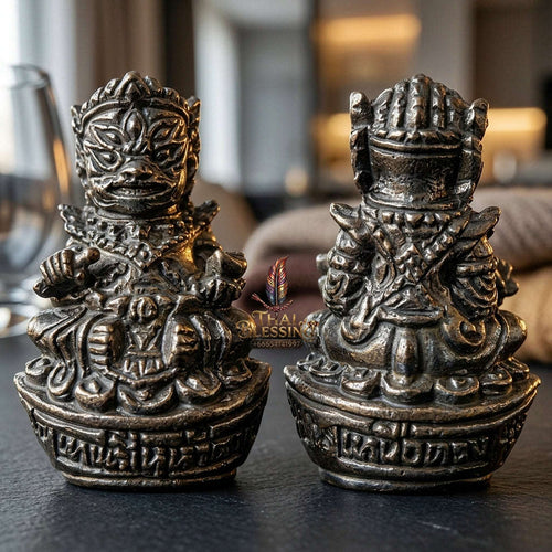 🥈 THE MONUMENTAL LAMPANG FOREST MASTERPIECE OF FIERCE FOUR-EARS FIVE-EYES MYTHOLOGY, SATIN-OXIDIZED SAMRITH BRONZE & BILLIONAIRE WEALTH-PULLING SOVEREIGNTY: SI HOO HA TA Thai Blessing Co By RURUECHA