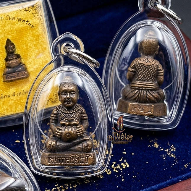🪙 THE MONUMENTAL LAMPANG MASTERPIECE OF RIVERSIDE NECROMANCY, RED COPPER MATRIX & POCKET-SIZE CHILD SPIRIT SOVEREIGNTY: KUMAN THONG Thai Blessing Co By RURUECHA