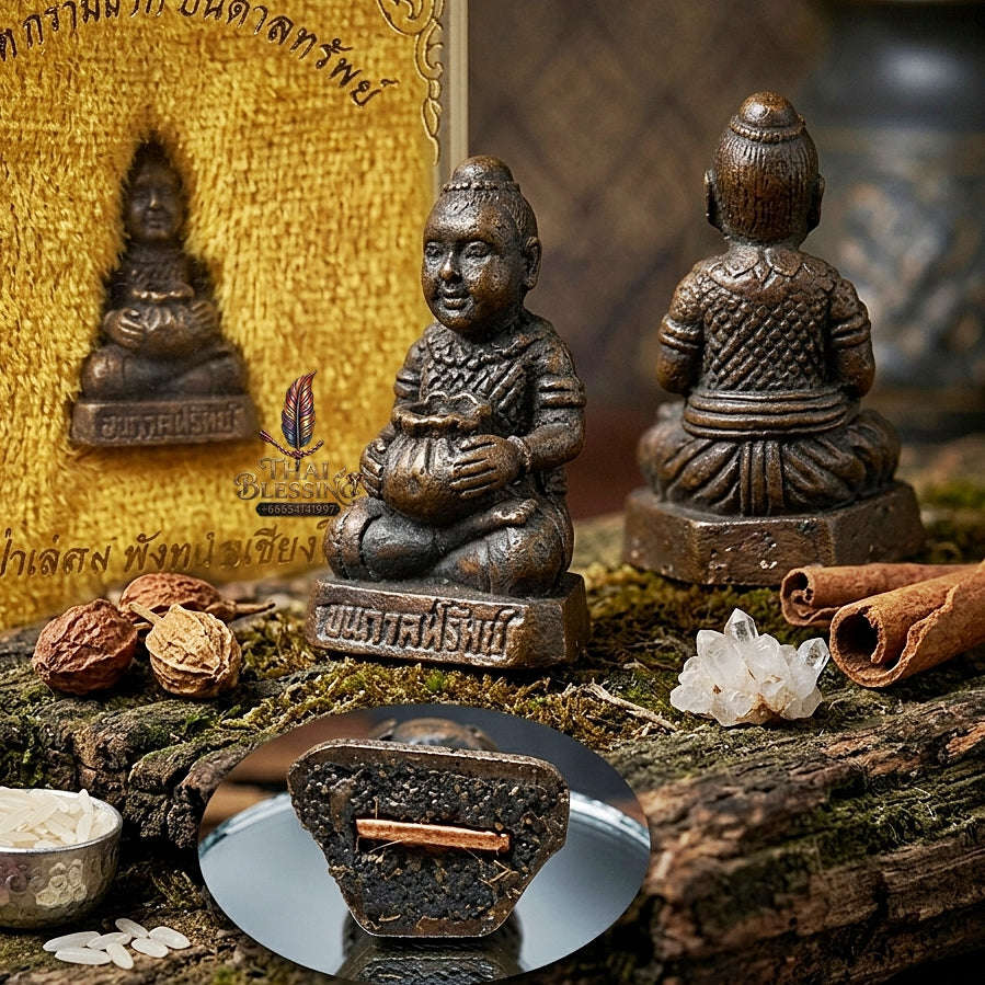 🪙 THE MONUMENTAL LAMPANG MASTERPIECE OF RIVERSIDE NECROMANCY, RED COPPER MATRIX & POCKET-SIZE CHILD SPIRIT SOVEREIGNTY: KUMAN THONG Thai Blessing Co By RURUECHA
