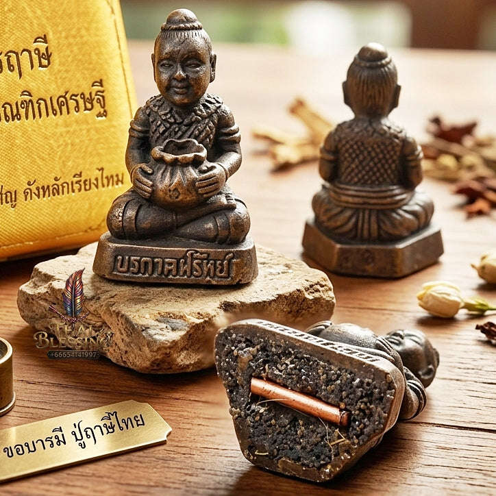 🪙 THE MONUMENTAL LAMPANG MASTERPIECE OF RIVERSIDE NECROMANCY, RED COPPER MATRIX & POCKET-SIZE CHILD SPIRIT SOVEREIGNTY: KUMAN THONG Thai Blessing Co By RURUECHA