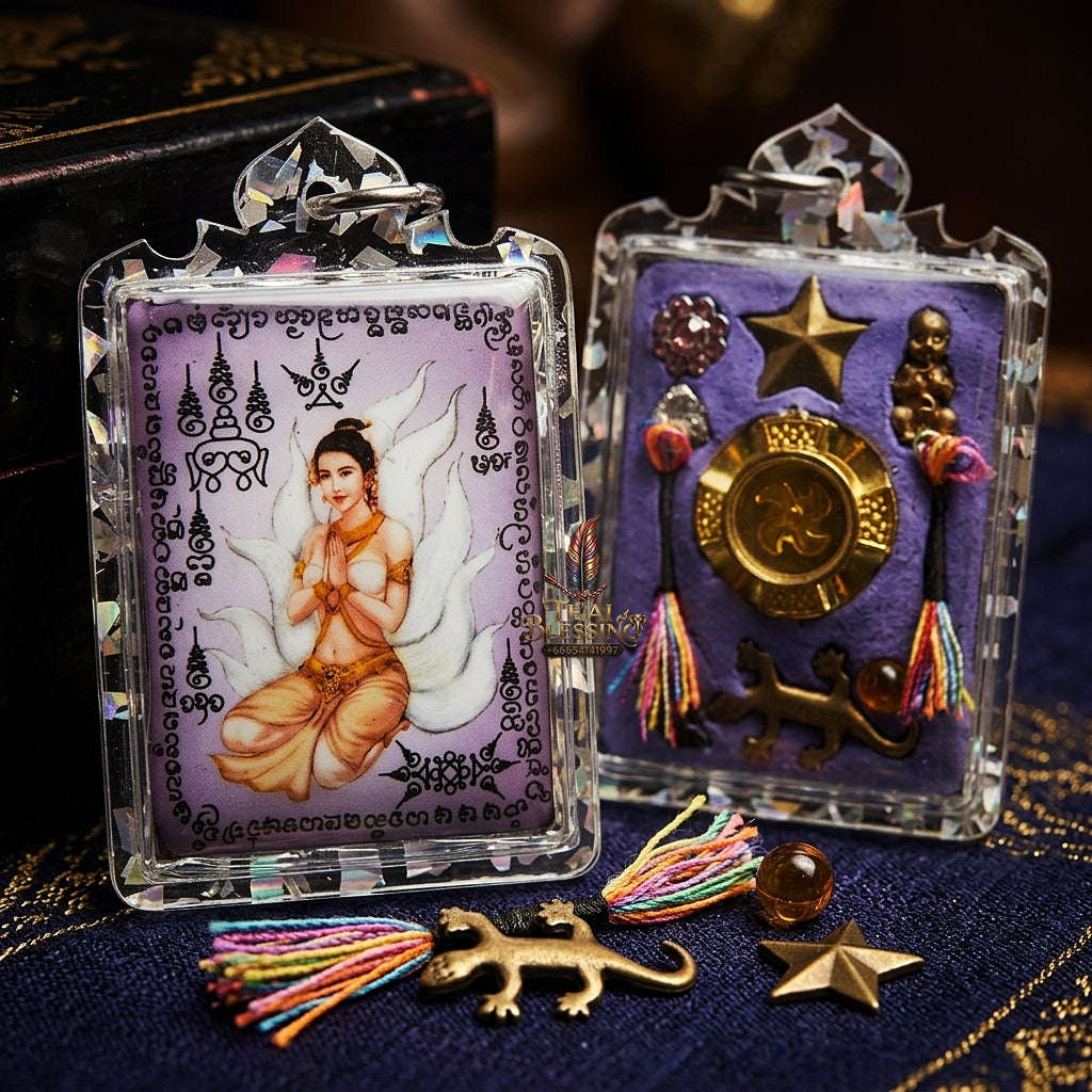 🌸 THE MONUMENTAL LANNA MASTERPIECE OF CAPTIVATING SEDUCTION, MYSTIC ALLURE & ILLUSORY CHARISMA: LOCKET NANG JING JOK Thai Blessing Co By RURUECHA