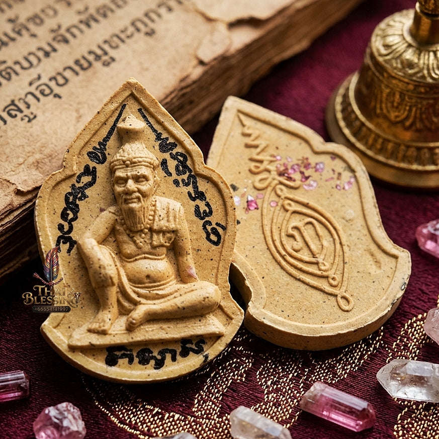 💥 THE MONUMENTAL NAKHON PATHOM MASTERPIECE OF DIVINE GEM-MIND RISHI WISDOM & UNRIVALED MAHA SANEH ALCHEMY: PHRA RUE-SI MANEE CHINDA" Thai Blessing Co By RURUECHA