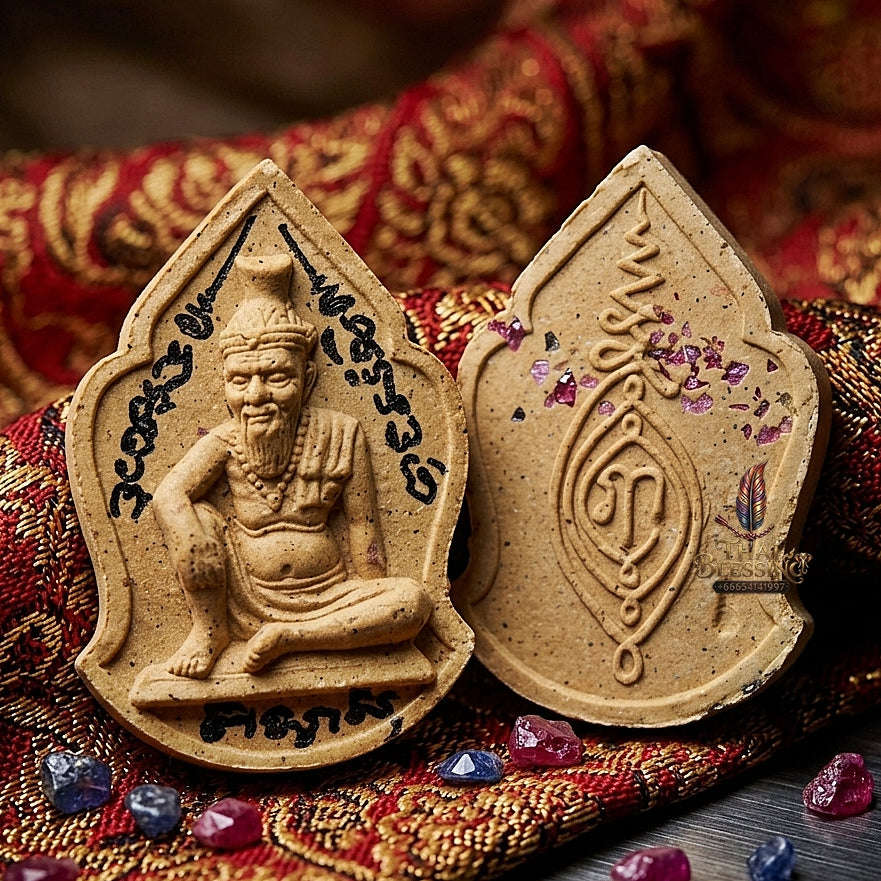 💥 THE MONUMENTAL NAKHON PATHOM MASTERPIECE OF DIVINE GEM-MIND RISHI WISDOM & UNRIVALED MAHA SANEH ALCHEMY: PHRA RUE-SI MANEE CHINDA" Thai Blessing Co By RURUECHA