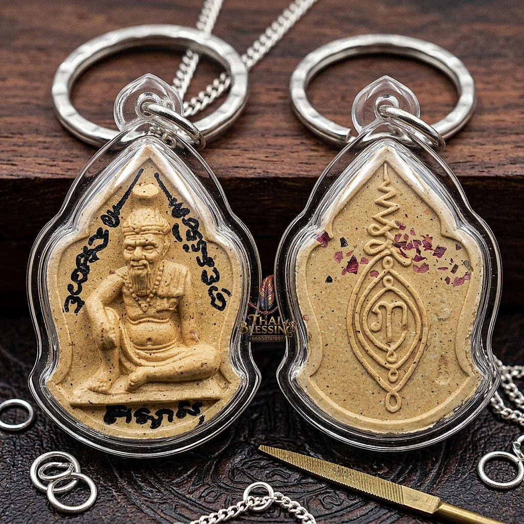 💥 THE MONUMENTAL NAKHON PATHOM MASTERPIECE OF DIVINE GEM-MIND RISHI WISDOM & UNRIVALED MAHA SANEH ALCHEMY: PHRA RUE-SI MANEE CHINDA" Thai Blessing Co By RURUECHA