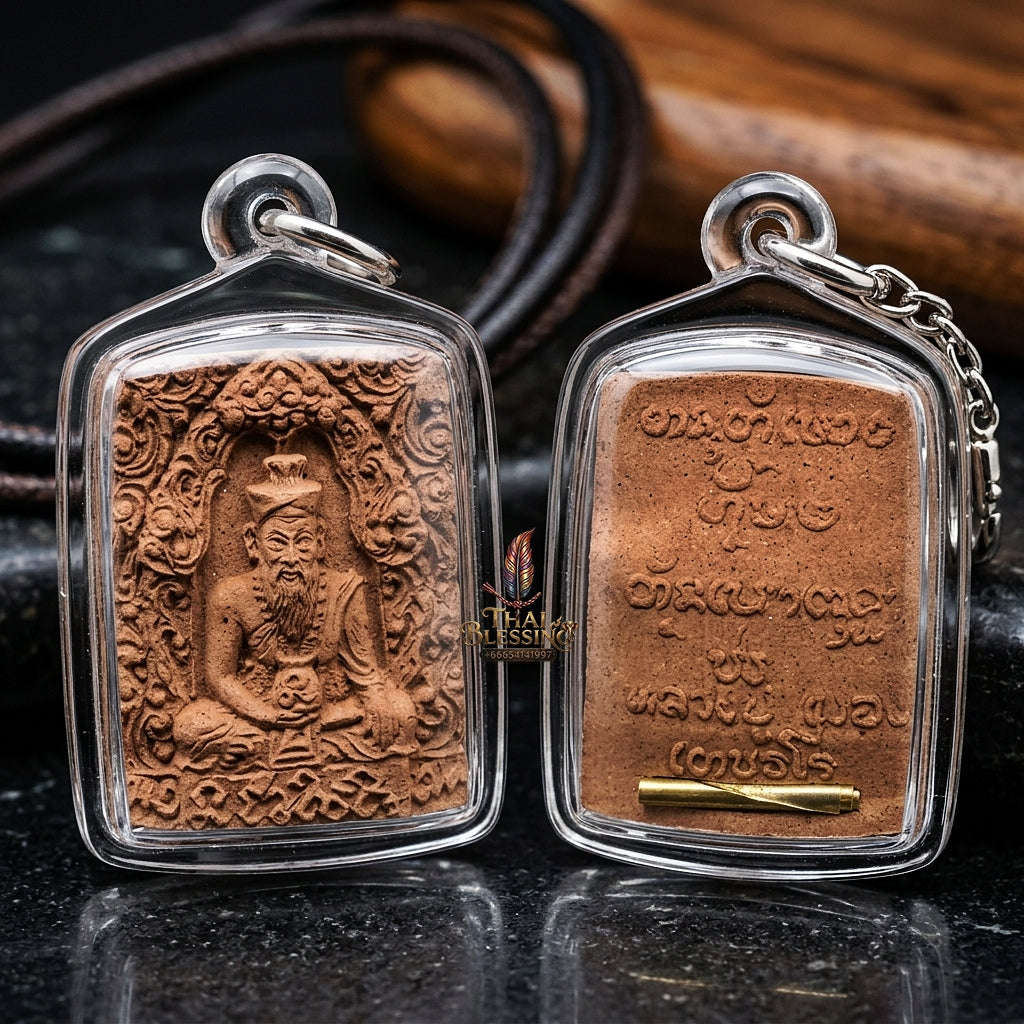 💥 THE MONUMENTAL NORTHEASTERN UBON RATCHATHANI FOREST-LINEAGE MASTERPIECE OF RISHI ASCETIC WISDOM & SPIRITUAL SHIELDING: PHRA RUE-SI POK PHAPHA / PORTABLE RISHI" Thai Blessing Co By RURUECHA