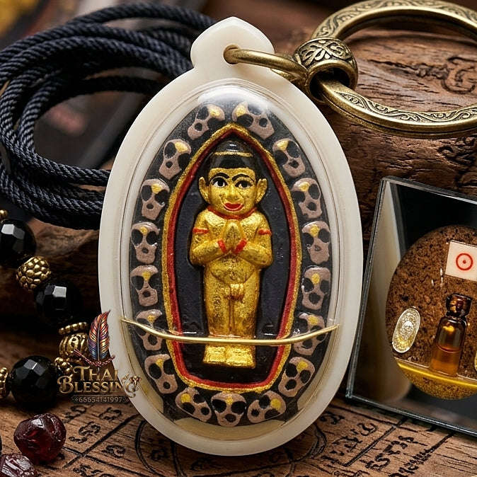 🌿 THE MONUMENTAL ROI ET MASTERPIECE OF NORTHEASTERN FOREST NECROMANCY, HERBAL OIL AMULET CASE & SUPREME WEALTH SOVEREIGNTY: KUMAN THONG BANDAN LAP Thai Blessing Co By RURUECHA
