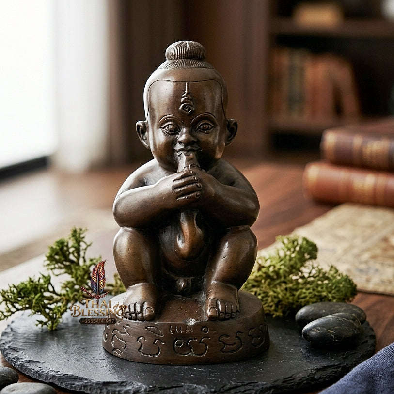 👶 THE MONUMENTAL SINGBURI MASTERPIECE OF RURAL NECROMANCY, ALCHEMICAL BRONZE & UMBILICAL-SUCKING WEALTH SOVEREIGNTY: KUMAN DUT ROK Thai Blessing Co By RURUECHA