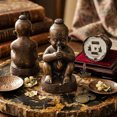 👶 THE MONUMENTAL SINGBURI MASTERPIECE OF RURAL NECROMANCY, ALCHEMICAL BRONZE & UMBILICAL-SUCKING WEALTH SOVEREIGNTY: KUMAN DUT ROK Thai Blessing Co By RURUECHA