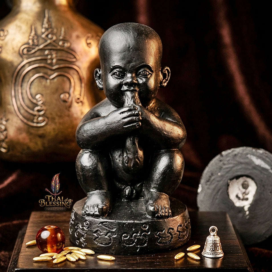 👶 THE MONUMENTAL SINGBURI MASTERPIECE OF RURAL NECROMANCY, SACRED PLASTER & UMBILICAL-SUCKING WEALTH SOVEREIGNTY:KUMAN DUT ROK Thai Blessing Co By RURUECHA