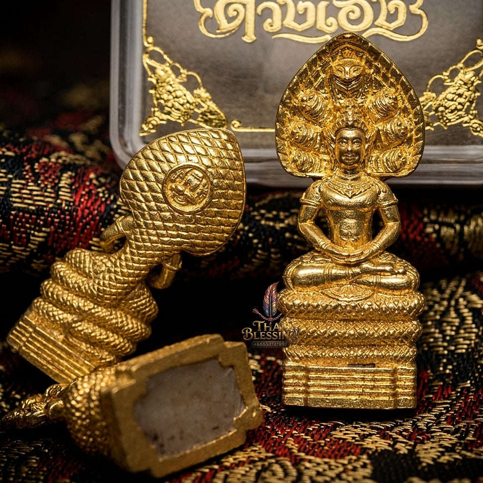 💥 THE MONUMENTAL SOUTHERN SAKEE-LINEAGE MASTERPIECE OF NAKHON SI THAMMARAT CHATUKHAM ASTROLOGICAL FORTUNE: "PHRA NAK PROK ONGK PHOR CHATUKHAM RAMATHEP Thai Blessing Co By RURUECHA