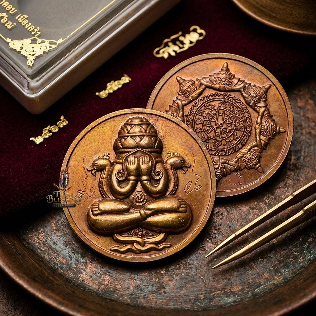🥉 THE MONUMENTAL SOUTHERN THAILAND MASTERPIECE OF NAKHON SI THAMMARAT PILLAR ESOTERIC SORCERY, ALCHEMICAL CHONAWAT SAMRITH BRONZE & MIRACULOUS FORTUNE-LIFTING SOVEREIGNTY:  PHRA PIDTA PHANG PHAKAN Thai Blessing Co By RURUECHA