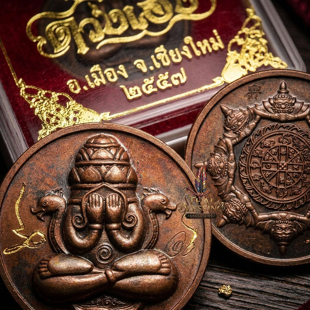 🥉 THE MONUMENTAL SOUTHERN THAILAND MASTERPIECE OF NAKHON SI THAMMARAT PILLAR ESOTERIC SORCERY, NINE-METAL ALCHEMICAL NAWA LOHA & MIRACULOUS FORTUNE-LIFTING SOVEREIGNTY:  PHRA PIDTA PHANG PHAKAN Thai Blessing Co By RURUECHA