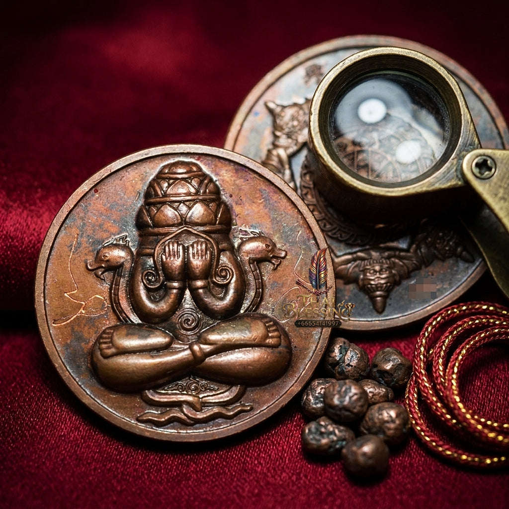 🥉 THE MONUMENTAL SOUTHERN THAILAND MASTERPIECE OF NAKHON SI THAMMARAT PILLAR ESOTERIC SORCERY, NINE-METAL ALCHEMICAL NAWA LOHA & MIRACULOUS FORTUNE-LIFTING SOVEREIGNTY:  PHRA PIDTA PHANG PHAKAN Thai Blessing Co By RURUECHA