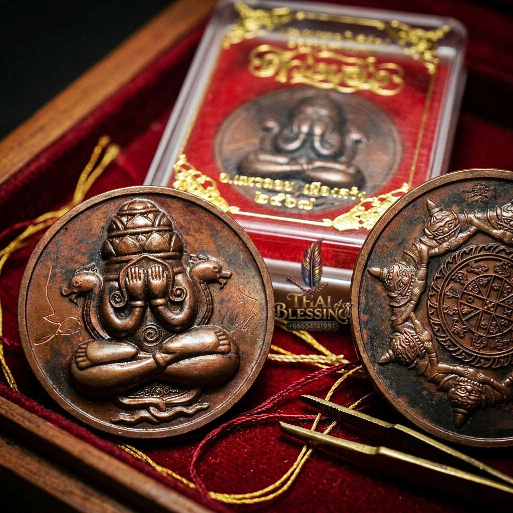 🥉 THE MONUMENTAL SOUTHERN THAILAND MASTERPIECE OF NAKHON SI THAMMARAT PILLAR ESOTERIC SORCERY, NINE-METAL ALCHEMICAL NAWA LOHA & MIRACULOUS FORTUNE-LIFTING SOVEREIGNTY:  PHRA PIDTA PHANG PHAKAN Thai Blessing Co By RURUECHA