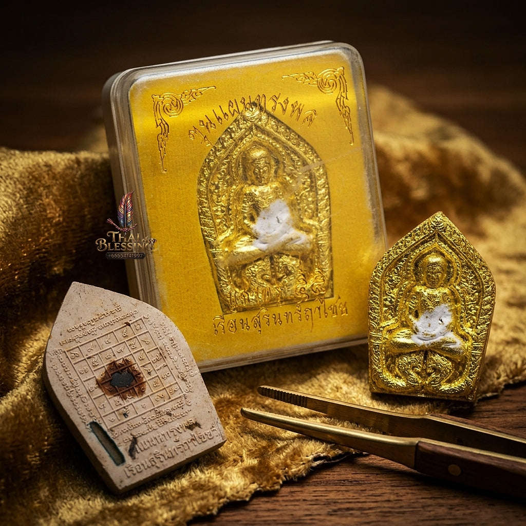 💥 THE MONUMENTAL SURINTRARUECHAI MASTERPIECE OF LEGENDARY NAGA ARCHITECTURE & HISTORICAL POWDERS: THE RUEAN SURINTRARUECHAI KHUN PHAEN SONG PHON (BUCHA KRU EDITION, BE 2558)! Thai Blessing Co By RURUECHA
