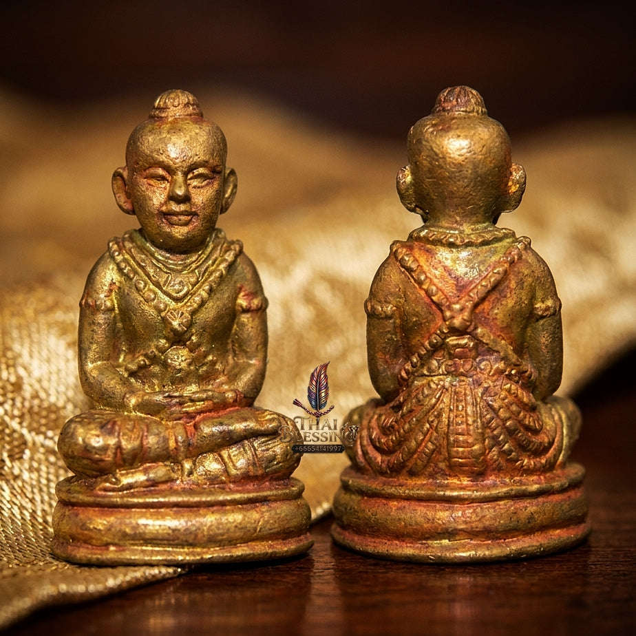 🪙 THE MONUMENTAL UBON RATCHATHANI MASTERPIECE OF NORTHEASTERN FORESTRY NECROMANCY, THONG THIP BRASS MATRIX & POCKET-SIZE CHILD SPIRIT SOVEREIGNTY: KUMAN THONG Thai Blessing Co By RURUECHA