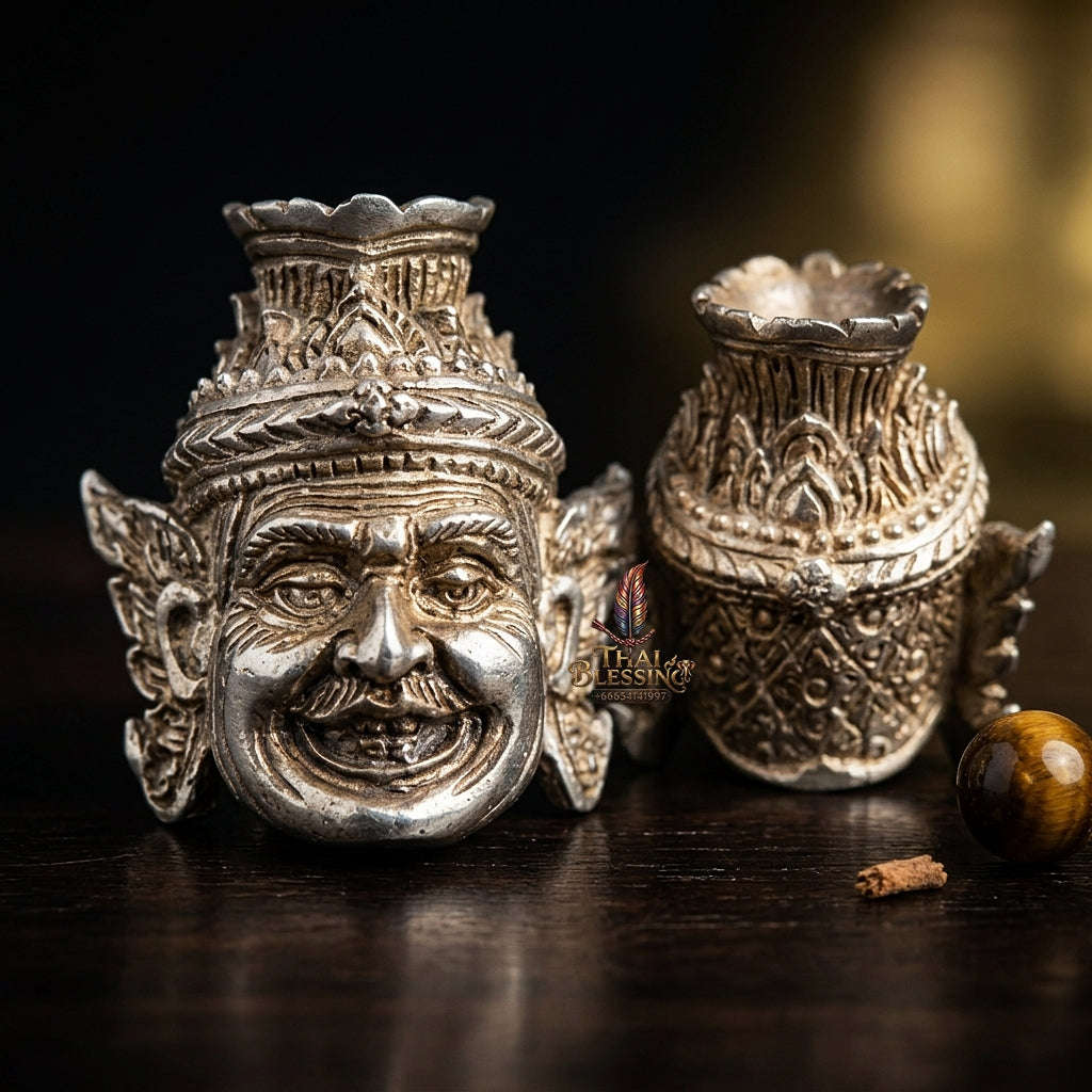 🥈 THE MONUMENTAL UBON RATCHATHANI MASTERPIECE OF SUPREME RISHI WISDOM, ANCIENT SILVERSMITHING & UNBREAKABLE MASTER PROTECTION:  RUE SI NAROD Thai Blessing Co By RURUECHA