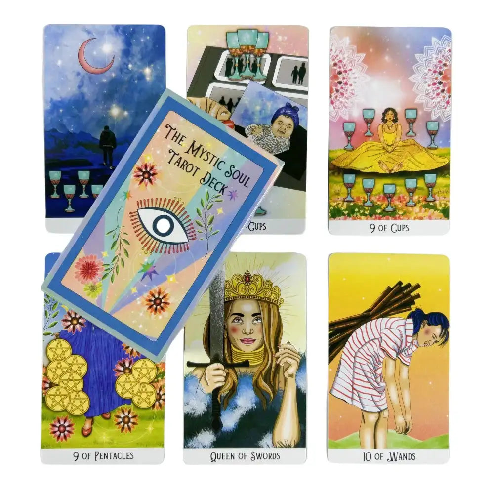 The Mystic Soul Tarot Deck – 78-Card English Edition | Vibrant Oracle Divination Board Game for Party and Spiritual Insight