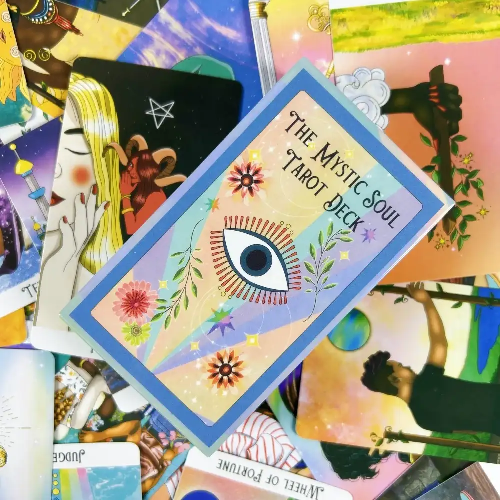 The Mystic Soul Tarot Deck – 78-Card English Edition | Vibrant Oracle Divination Board Game for Party and Spiritual Insight