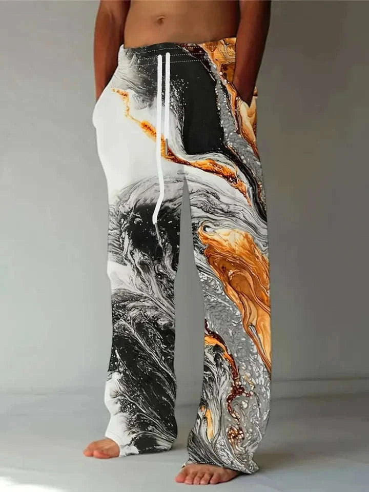 🧭 The Navigational Heritage: Premium Men’s Vintage Compass Trousers – High-Definition 3D Retro Map Graphic Print, Harajuku-Inspired High-Waist Fit, and Sophisticated Straight-Leg Streetwear Drawstring Pants