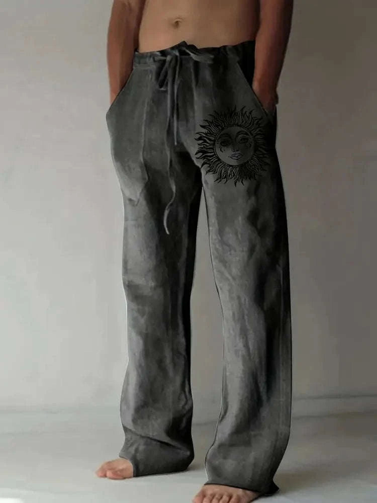 🧭 The Navigational Heritage: Premium Men’s Vintage Compass Trousers – High-Definition 3D Retro Map Graphic Print, Harajuku-Inspired High-Waist Fit, and Sophisticated Straight-Leg Streetwear Drawstring Pants D81PZX25211154454