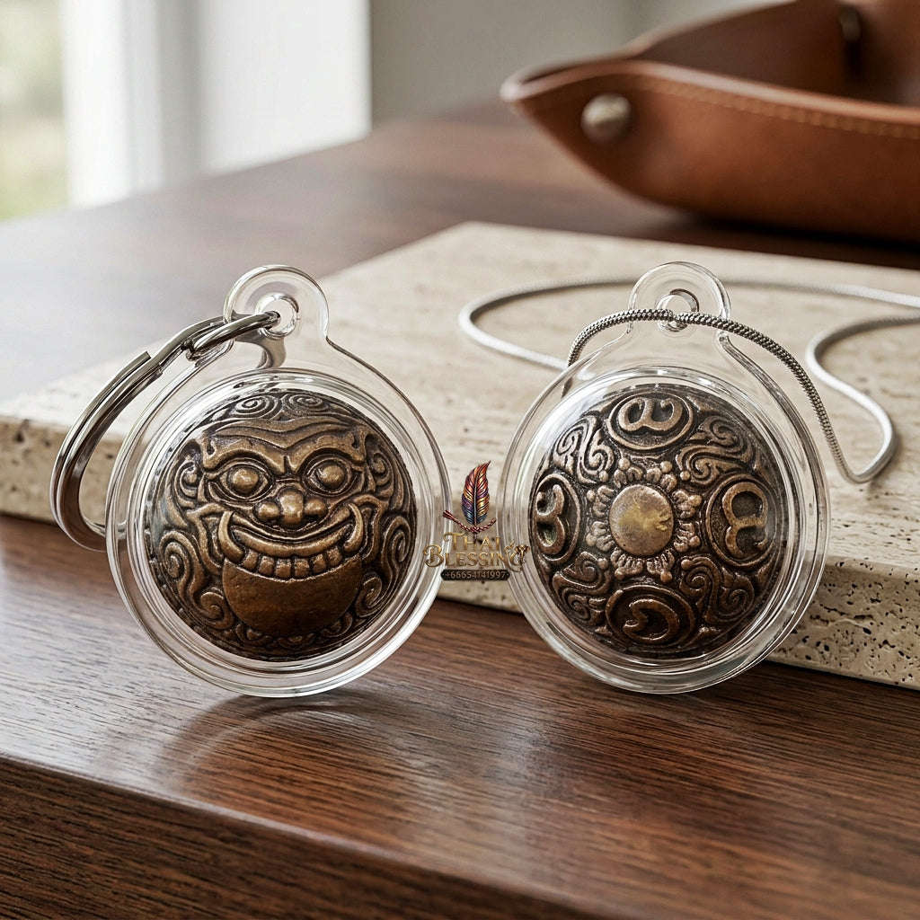 💥 THE OCCULT MASTERPIECE OF COSMIC SHIELDING & WEALTH REVERSAL: THE KRU BA KHAM FAN PHAROT KHORO RAHU NUEA DUANG (BLACK-BRONZE EDITION)!  Sacred "Porot Khoro Rahu Nuea Duang Thai Blessing Co By RURUECHA