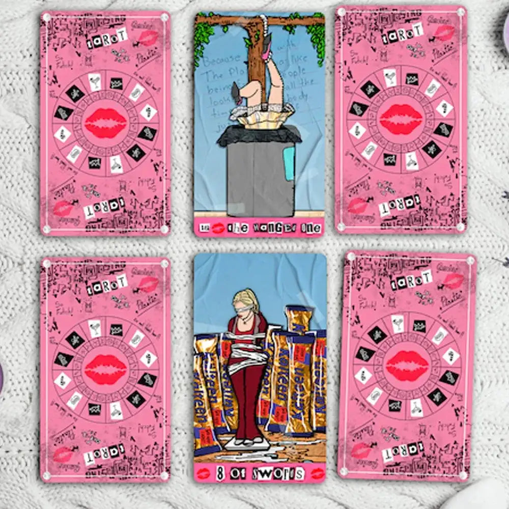 The Plastic Oracle A Mean Girls Tarot Deck – 78 Full-Color Cards with Guidebook, Compact 12 x 7 cm, Movie-Themed Humor