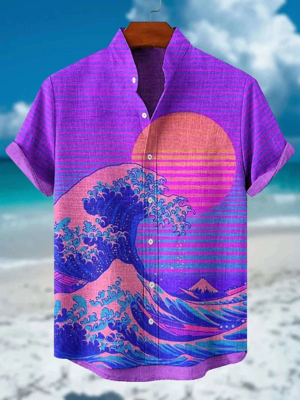 🌸 The Plum Blossom Heritage: Premium Men’s Summer Linen Shirt – High-Definition Oriental Floral Graphic, Modern Mandarin Standing Collar, and Sophisticated Urban-Street Short-Sleeve Button-Down llyh160