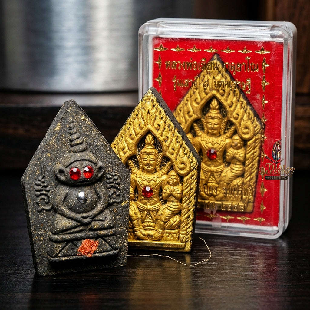 💥 THE POWERFUL BLACK-HERB & GOLD-FOILED MASTERPIECE OF NECROMANTIC SEDUCTION & WEALTH: THE LUANG POO MIAN SAO HA MAHA SETTHI KHUN PHAEN LANG NGANG! Thai Blessing Co By RURUECHA