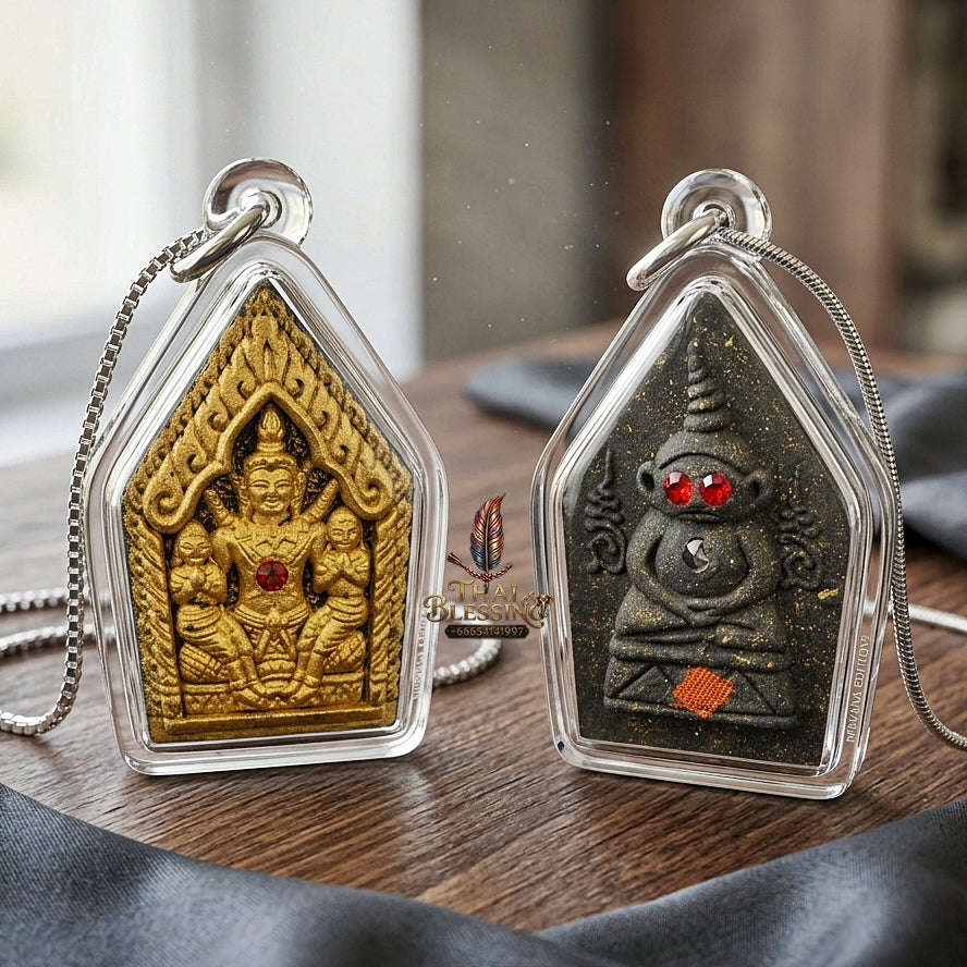 💥 THE POWERFUL BLACK-HERB & GOLD-FOILED MASTERPIECE OF NECROMANTIC SEDUCTION & WEALTH: THE LUANG POO MIAN SAO HA MAHA SETTHI KHUN PHAEN LANG NGANG! Thai Blessing Co By RURUECHA