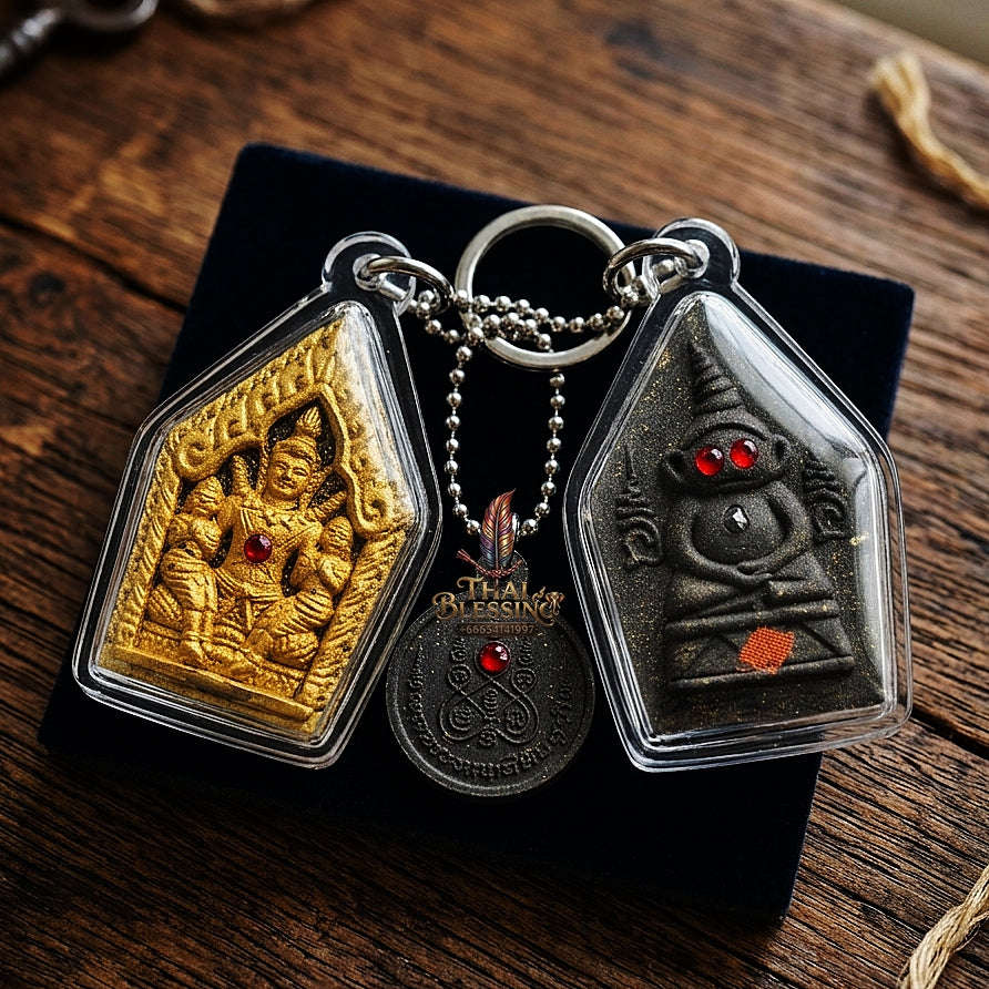 💥 THE POWERFUL BLACK-HERB & GOLD-FOILED MASTERPIECE OF NECROMANTIC SEDUCTION & WEALTH: THE LUANG POO MIAN SAO HA MAHA SETTHI KHUN PHAEN LANG NGANG! Thai Blessing Co By RURUECHA