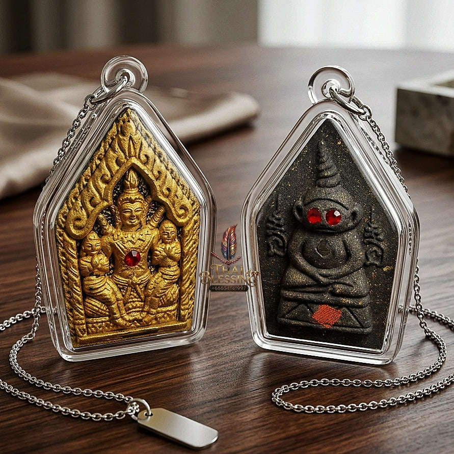 💥 THE POWERFUL BLACK-HERB & GOLD-FOILED MASTERPIECE OF NECROMANTIC SEDUCTION & WEALTH: THE LUANG POO MIAN SAO HA MAHA SETTHI KHUN PHAEN LANG NGANG! Thai Blessing Co By RURUECHA