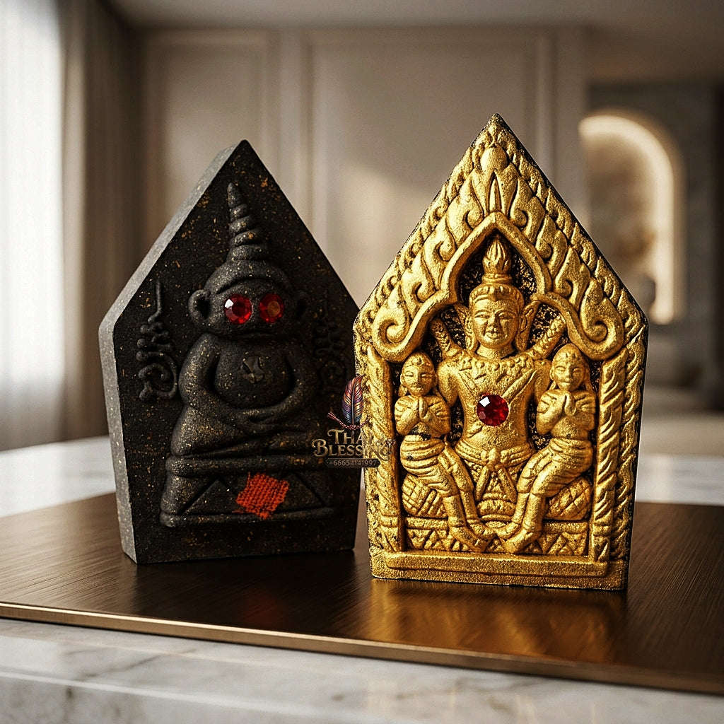 💥 THE POWERFUL BLACK-HERB & GOLD-FOILED MASTERPIECE OF NECROMANTIC SEDUCTION & WEALTH: THE LUANG POO MIAN SAO HA MAHA SETTHI KHUN PHAEN LANG NGANG! Thai Blessing Co By RURUECHA