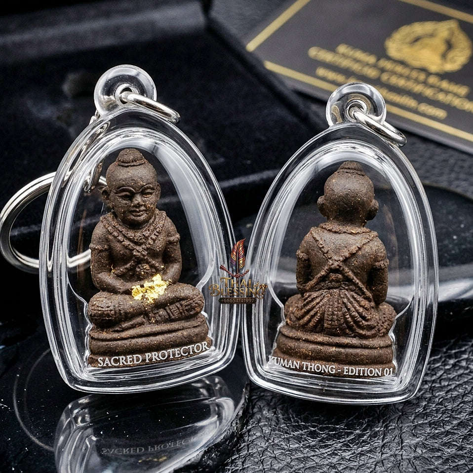 💥 THE POWERFUL BLACK-HERB MATRIX MASTERPIECE OF FOREST-TEMPLE PROTECTION: THE LUANG PU PHONG WAD PA NON LAM DUAN PORTABLE BLACK-HERB TAKRUD TALISMAN! Thai Blessing Co By RURUECHA