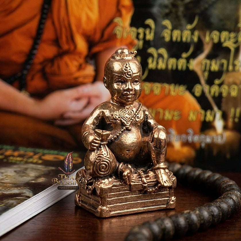 💥 THE POWERFUL COPPER MASTERPIECE OF ULTIMATE FORTUNE & VIGILANT SPIRIT GUARDIANSHIP: THE PHRA ACHAN AMNAT SAMNAKSONG KHAO SAM LAN KUMAR MAHA HENG (COPPER SMALL PIM EDITION)! Thai Blessing Co By RURUECHA