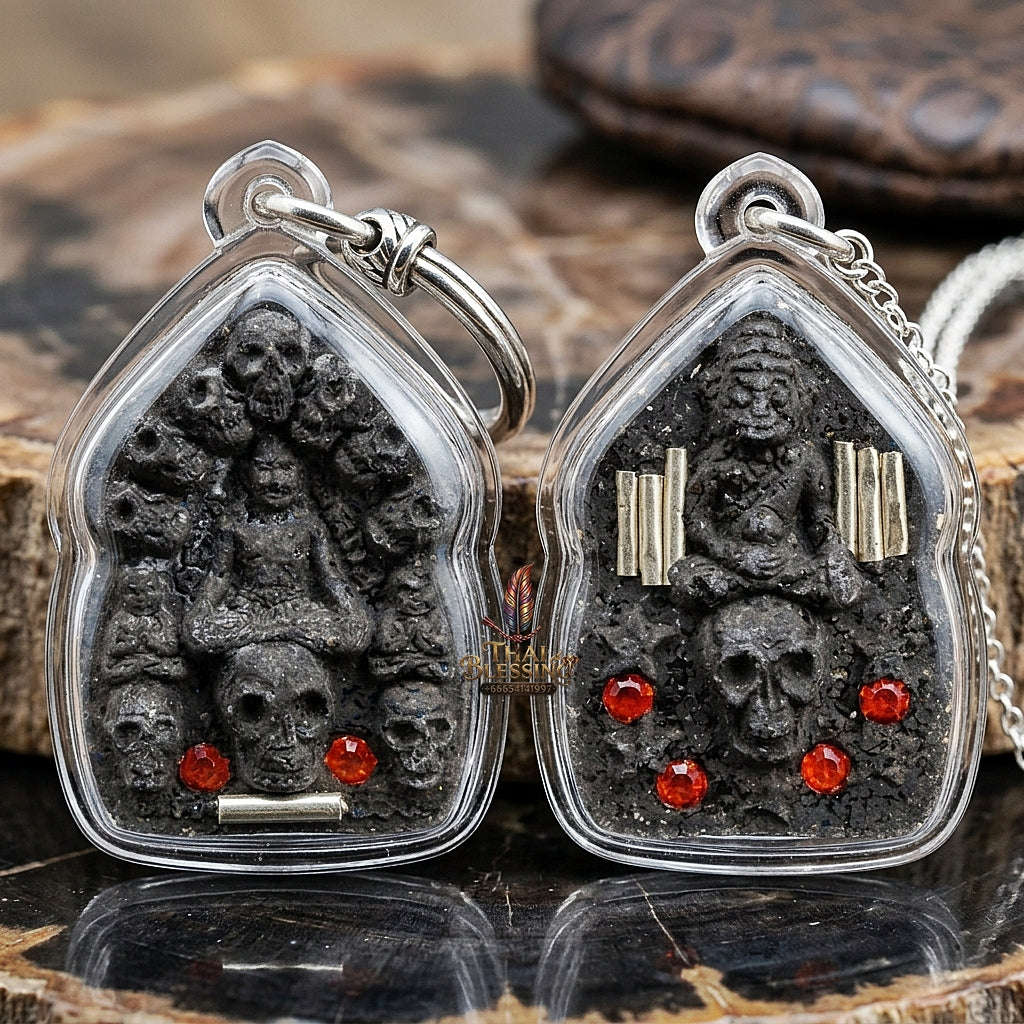 💥 THE POWERFUL EASTERN MASTERPIECE OF NECROMANTIC SEDUCTION: THE LUANG PHO KHOEN TEN-SKULL KHUN PHAEN!  Sacred "Khun Phaen Sip Kalok – Special Herb Powder Matrix Thai Blessing Co By RURUECHA