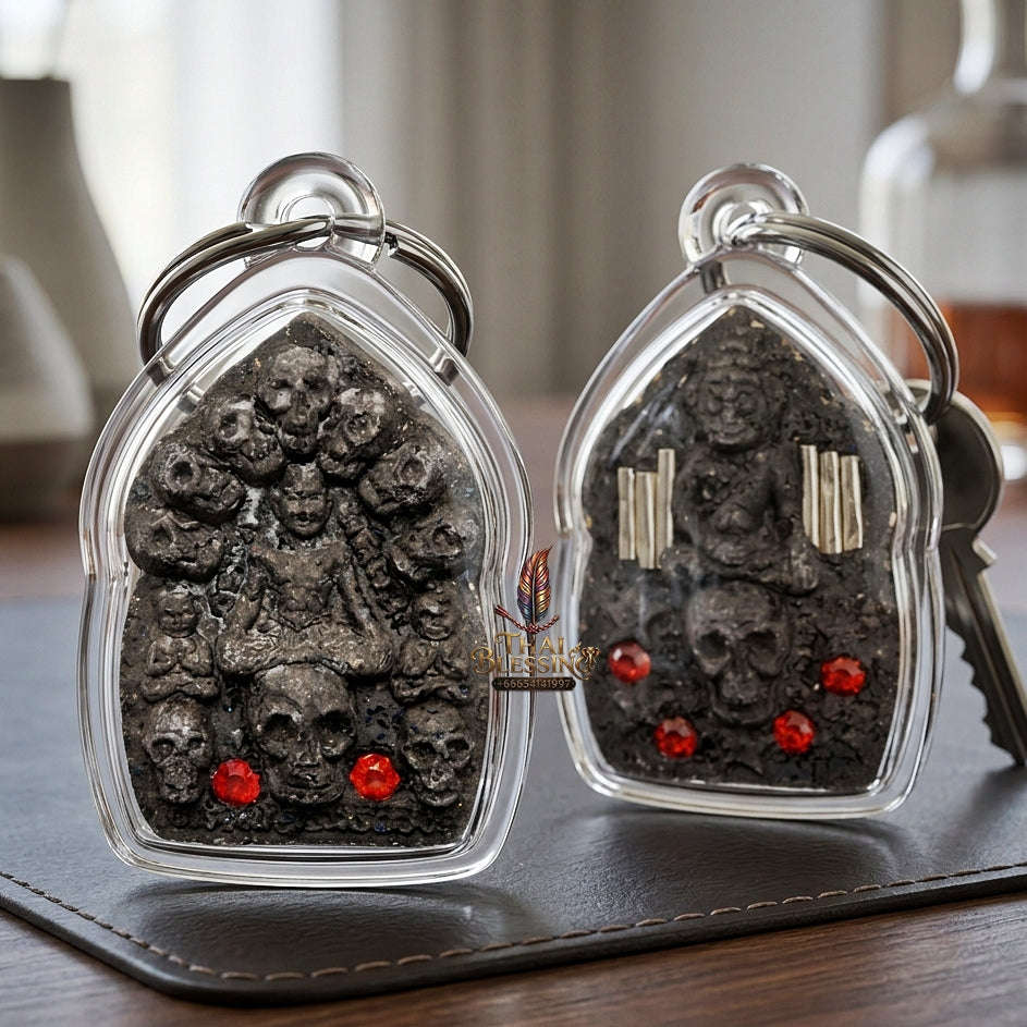 💥 THE POWERFUL EASTERN MASTERPIECE OF NECROMANTIC SEDUCTION: THE LUANG PHO KHOEN TEN-SKULL KHUN PHAEN!  Sacred "Khun Phaen Sip Kalok – Special Herb Powder Matrix Thai Blessing Co By RURUECHA